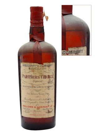 Bellow's Partners Choice 12 ans Bottled 1930s