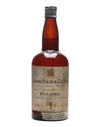 Haig Gold Label Spring Cap Bottled 1940s Late George V