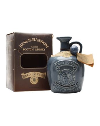 King's Ransom 12 ans Bottled 1970s Blue Decanter