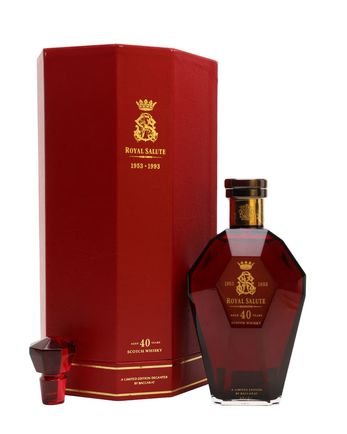 Royal Salute 40 ans Baccarat Ruby Crystal Decanter