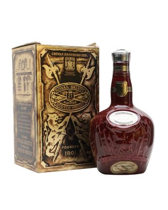 Royal Salute 21 ans Red Spode Decanter Bottled 1970's