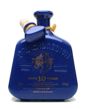 Bruichladdich 10 ans Bottled 1980's Blue Ceramic Decanter