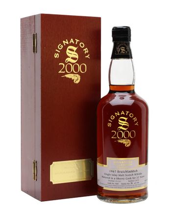Bruichladdich 1967 32 ans Sherry Cask #968 Signatory Wooden Box