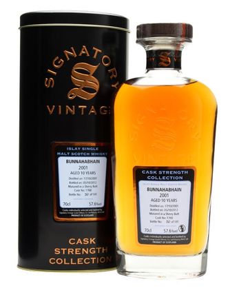 Bunnahabhain 2001 10 ans Sherry Butt #1768 Signatory Cask Strength Collection