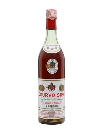 Courvoisier 3 Star Cognac Bottled 1950s Tall Bottle
