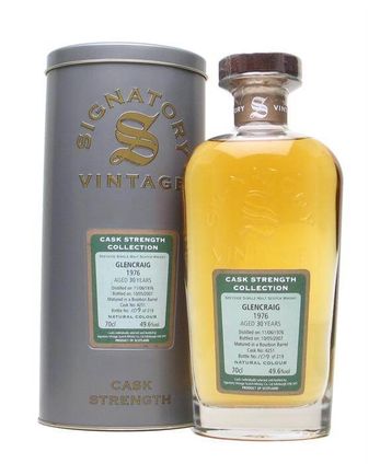 Glencraig 1976 30 ans Bourbon Barrel Signatory Cask Strength Collection