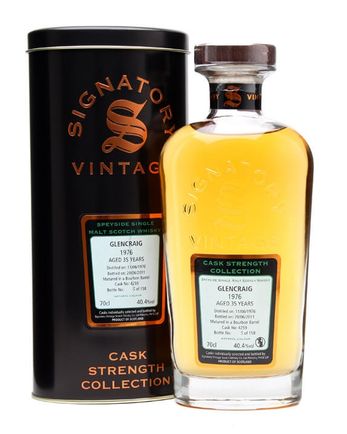 Glencraig 1976 35 ans Cask #4259 Signatory Cask Strength Collection