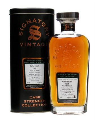 Glen Elgin 1991 19 ans Refill Sherry Butt #2324 Signatory