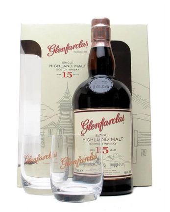 Glenfarclas 15 ans Set with Two Glasses