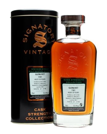 Glenlivet 1981 30 ans Sherry Hogshead #9457 Signatory Cask Strength Collection