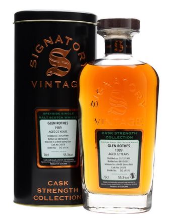 Glenrothes 1989 22 ans Sherry Butt #24378 Signatory Cask Strength Collection