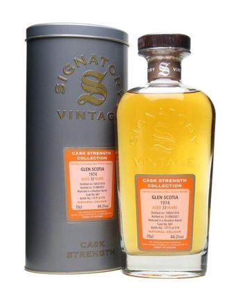 Glen Scotia 1974 33 ans Bourbon Cask #847 Signatory Cask Strength Collection