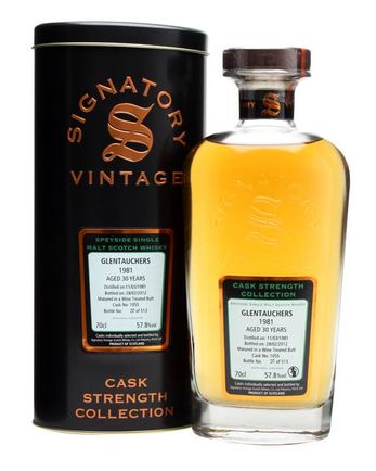 Glentauchers 1981 30 ans Cask #1055 Signatory Cask Strength Collection