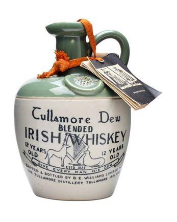 Tullamore Dew 12 ans Ceramic Decanter Bottled 1960s