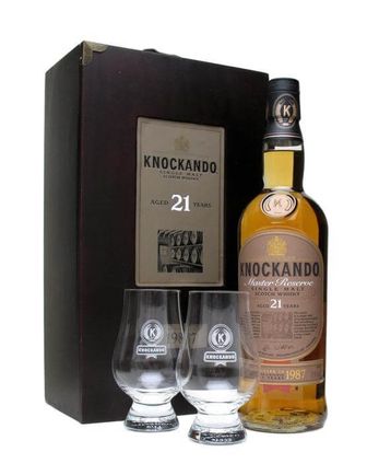 Knockando 1987 21 ans Master Reserve 2 Glasses