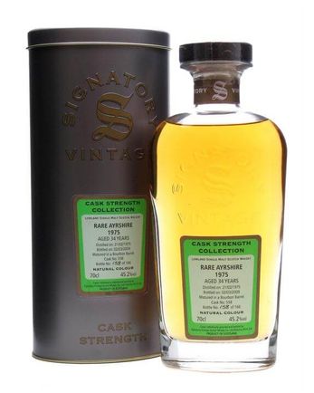 Rare Ayrshire 1975 34 ans Cask #558 Signatory Cask Strength Collection