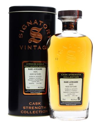 Rare Ayrshire Ladyburn 1975 36 ans Cask #3419 Signatory Cask Strength Collection