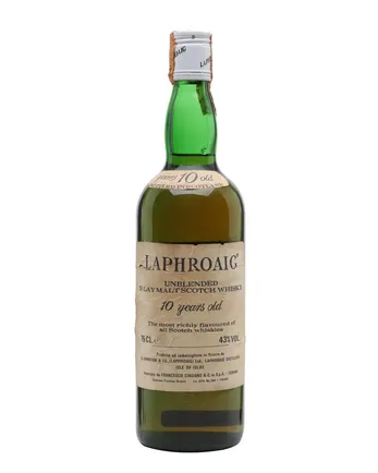 Laphroaig 10 ans Unblended Bottled 1980s Cinzano