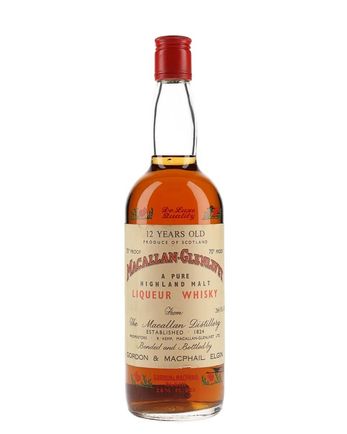 Macallan Glenlivet 12 ans Liqueur Whisky Bottled 1960s Gordon & Macphail