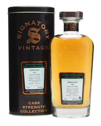 Mortlach 1991 20 ans Sherry Butt #7706 Signatory Cask Strength Collection