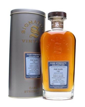 Port Ellen 1982 25 ans Sherry Cask Signatory Cask Strength Collection Bottled 2008
