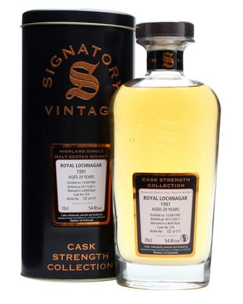 Royal Lochnagar 1991 20 ans Sherry Butt #374 Signatory Cask Strength Collection