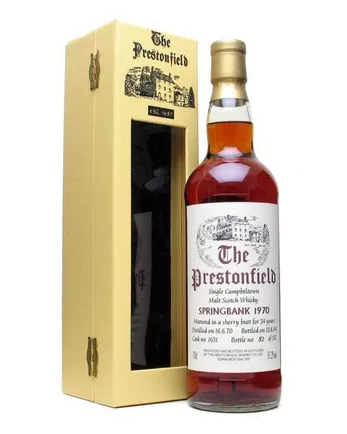Springbank 1970 34 ans Sherry Cask Prestonfield